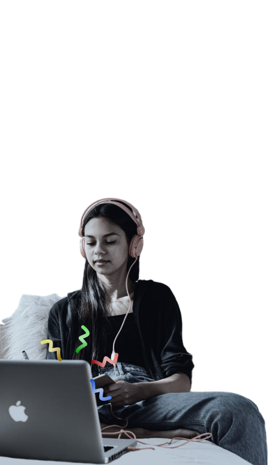 Student studying